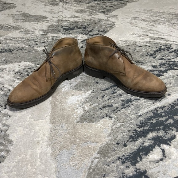 Heschung Genet Chukka Mens US 8.5 Brown Leather Norwegian Stitched Ankle Boots